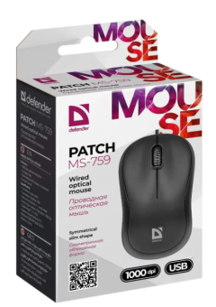 Мышь проводная Defender Patch MS-759 Black