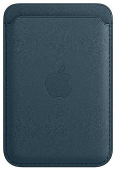 Кожаный кошелек для смартфона Apple iPhone Leather Wallet with Magsafe Azure Blue