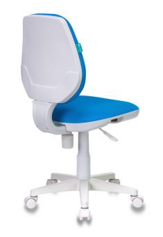 Кресло Бюрократ CH-W213 (ткань, пружинно-винтовой мех. качания, крест. пластик, до 100 кг) Голубой