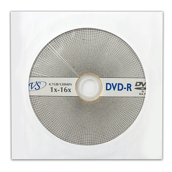Диск DVD-R 4,7Gb VS 16x в Бумажном конверте