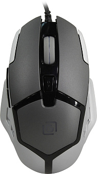 Мышь проводная Оклик 915G HELLWISH V2 черный/серый