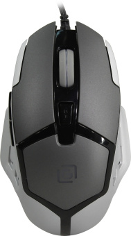 Мышь проводная Оклик 915G HELLWISH V2 черный/серый