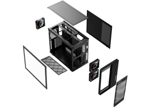 Корпус Powercase TX5 ARGB mATX чёрный