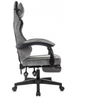 Кресло Knight Custom/F серый/черный крестов. пластик подст.для ног