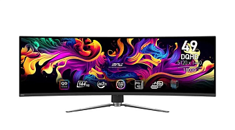 Монитор 49" MSI MPG 491CQP (OLED 5120x1440 0.03ms 175Hz HDMI DP USB-C) черный