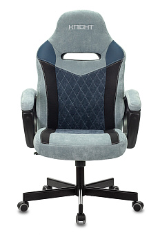 Кресло Zombie VIKING 6 KNIGHT Fabric (ткань, мех. качания, крест. металл, до 120 кг) Синий