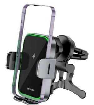 Автодержатель с зарядкой WIWU Freelander Car 15W Wireless Charger CH-313 Black