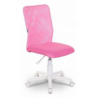 Кресло Бюрократ KD-9 (сетка/ткань, без мех. качания, крест. пластик, до 80 кг) Розовый