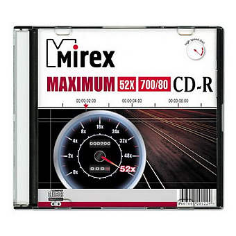 Диск CD-R 700 Mb Mirex 52x Slim Case Maximum