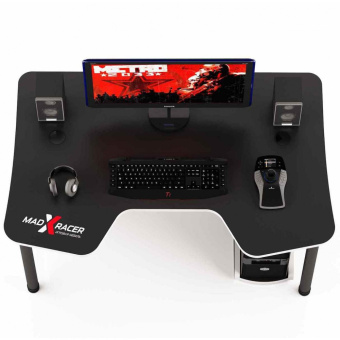 Стол компьютерный MaDXRacer COMFORT GT12 "1200х870х750" черный, кромка белая