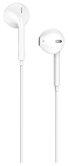 Наушники проводные HOCO M55 (микрофон, вставные) белый