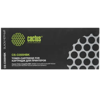 Картридж лазерный Cactus CS-C055HBK для Canon, 7600 стр. черный