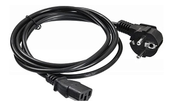 Кабель питания 220V  3.0м, Schuko- C13,  6А, Buro черный