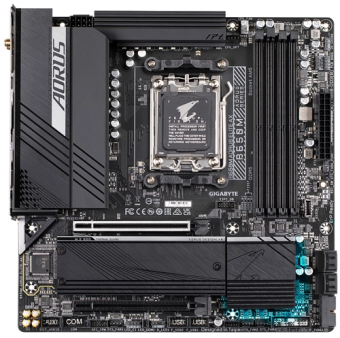 Материнская плата Socket AM5 Gigabyte B650M AORUS ELITE AX (B650) 4*DDR5 2*PCI-Ex16 SATA HDMI DP mATX