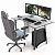 Стол компьютерный MaDXRacer XBASIC XG12 "1200х800х750" белый, кромка черная