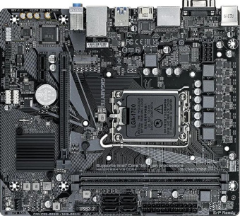 Материнская плата Socket-1700 Gigabyte H610M H V3 DDR4 (H610) 2*DDR4 M.2 HDMI VGA mATX
