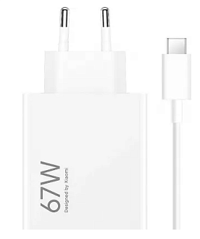 Сетевое зарядное устройство Xiaomi 67W HyperCharge Combo Type-A белый