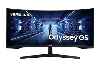 Монитор 34" Samsung Odyssey G5 (VA 3440x1440 1ms 165Hz HDMI DP) Black