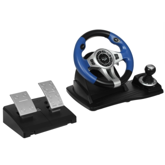 Руль SVEN GC-W600 (виброотдача, педали, джойстик, 12 кн., USB) чёрный