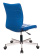 Кресло Бюрократ CH-330M (эко.кожа, без мех. качания, крест. металл, до 120 кг) Синий