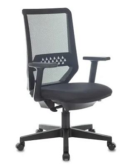 Кресло Бюрократ MC-611N (сетка/ткань, эргономичная спинка, регулируемые подлокотники, до 120 кг) Черный