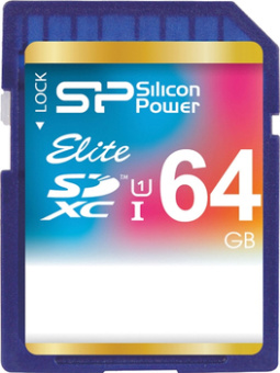 Карта памяти SD 64Gb Silicon Power SDXC CLASS 10 UHS-I Elite ( 50/15 Mb/s)