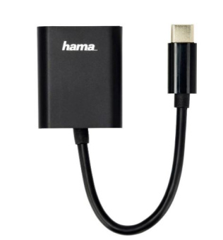 Концентратор USB-C - 2-port USB-C, Hama H-135749, черный