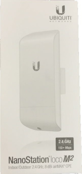 Точка доступа Ubiquiti NanoStation Loco M2 802.11n 2.4Ghz 100 MB/s PoE