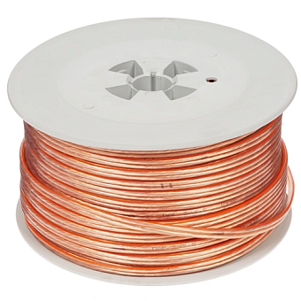 Кабель акустический Cablexpert CC-TC 2x2.5, прозрачный, 100 м, на катушке