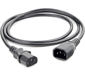 Кабель питания 220V C13 - C14, 1.8м, 10А, Power Cube, черный (удлинительный)