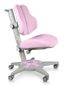 Кресло Mealux ErgoKids Jasper Duo Y-106 (ткань, регулируемая высота, рег. спинка, блок. роликов) Роз