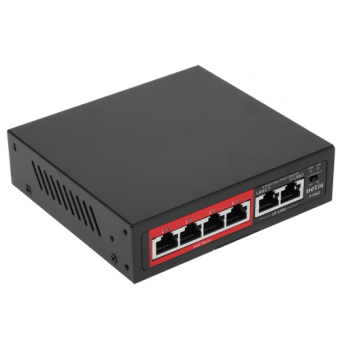 Коммутатор .6 port NETIS P106C 100 Мбит/с 4*PoE черный