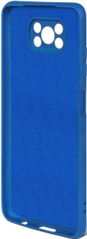 Чехол для смартфона Poco X3 Pro - DF poOriginal-02 cиликоновый с микрофиброй, черный