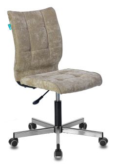 Кресло Бюрократ CH-330M (ткань, без мех. качания, крест. металл, до 120 кг) Песочный