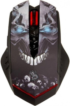 Мышь беспроводная A4Tech Bloody R80 Plus Skull 4000dpi черный