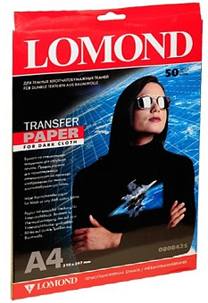 Бумага Lomond [A4] термотрансферная для тёмных тканей, 140гр/м2, 50л
