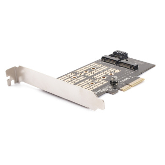 Адаптер AgeStar AS-MC02 (M.2 SATA SSD+M.2 NVME SSD)