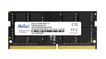 Модуль памяти SODIMM DDR4 8Gb PC4-25600 3200MHz Netac