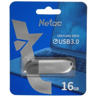 Флешка 16Gb Netac U352 USB3.0 с колпачком, металлическая