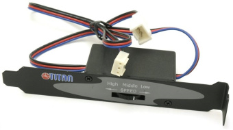 Аксессуар Регулятор скорости вращения вентиляторов - планка на заднюю панель 3-pin, Titan