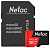 Карта памяти microSD .64Gb Netac P500 Extreme Pro Class 10, 100MB/s, с SD адаптером