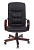 Кресло Бюрократ T-9908/WALNUT (кожа, мех. качания, крест. металл/дерево, до 120 кг) Черный