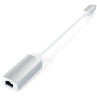 Сетевая карта USB-C Satechi Fast Ethernet Adapter 10/100/1000 Мбит/сек Silver