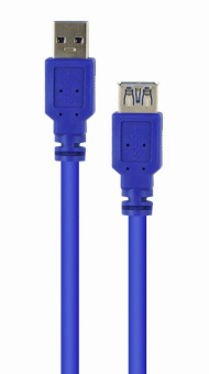 Кабель USB3.0 Am < - > Af удлинительный  3.0м, Cablexpert, экран, синий