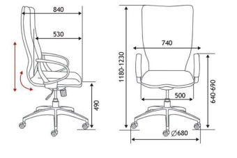 Кресло ПРЕЗИДЕНТ (сталь + хром / коричневая кожа, до 150кг, мультиблок) Темно-коричневый