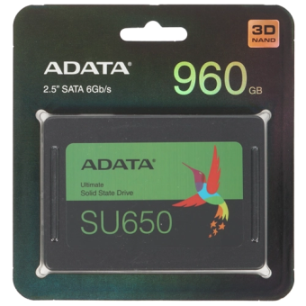 Накопитель SSD SATA 960Gb ADATA Ultimate SU650 (3D NAND, 520/450 Мбайт/сек)