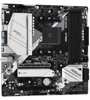Материнская плата Socket AM4 ASRock B550M PRO4 (B550) 4*DDR4 1*PCI-Ex1 2*PCI-Ex16 SATA M.2 USB-C HDMI VGA DP mATX