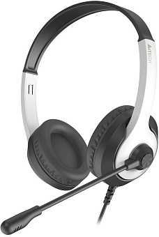 Наушники проводные A4Tech Fstyler FH100U 2м накладные USB белый/черный