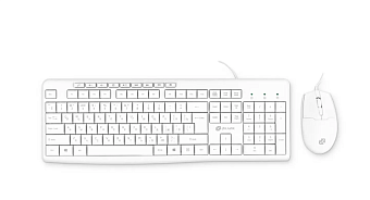 Комплект проводной (клавиатура+мышь) Оклик S650 Multimedia белый