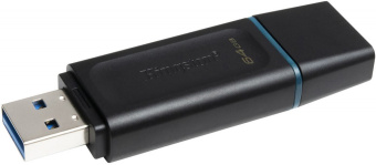 Флешка .64Gb Kingston Exodia DTX/64Gb USB3.1 черный/синий